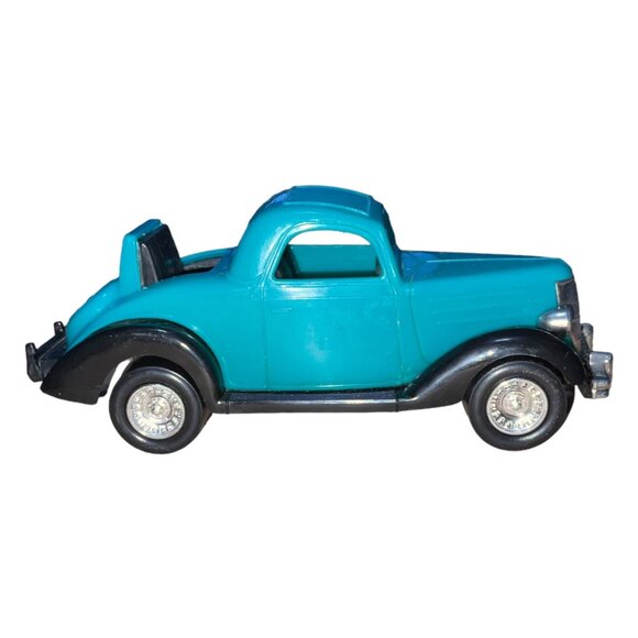 Vintage 1936 Ford Coupe Toy Car 1:43 Scale Diecast Model Black & Teal - Picture 3 of 6